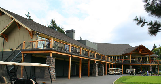 Bellingham Golf & Country Club remodel, roof installed by Mt. Baker Roofing, Bellingham, WA. Materials CertainTeed Landmark TL 50 year warranty Shenandoah. Installed gutters and downspouts, continuous aluminum Musket color